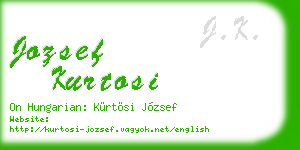 jozsef kurtosi business card